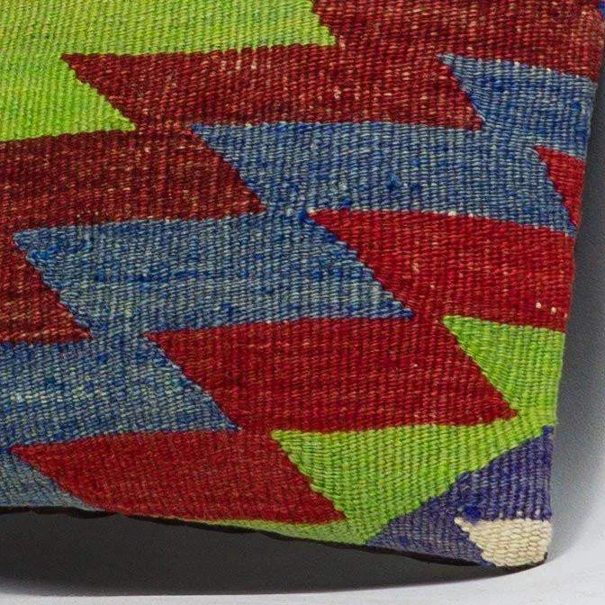 Chevron Multi Color Kilim Pillow Cover 16x16 3966