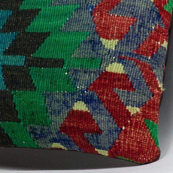 Chevron Multi Color Kilim Pillow Cover 16x16 3970