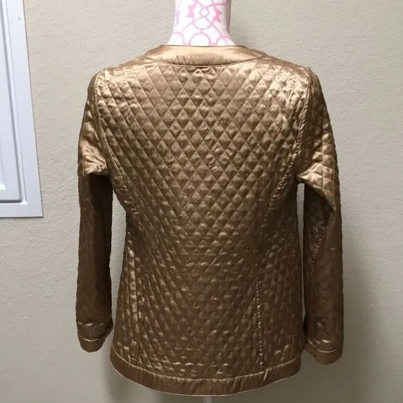 Chico’s Reversible leopard/gold reversible coat