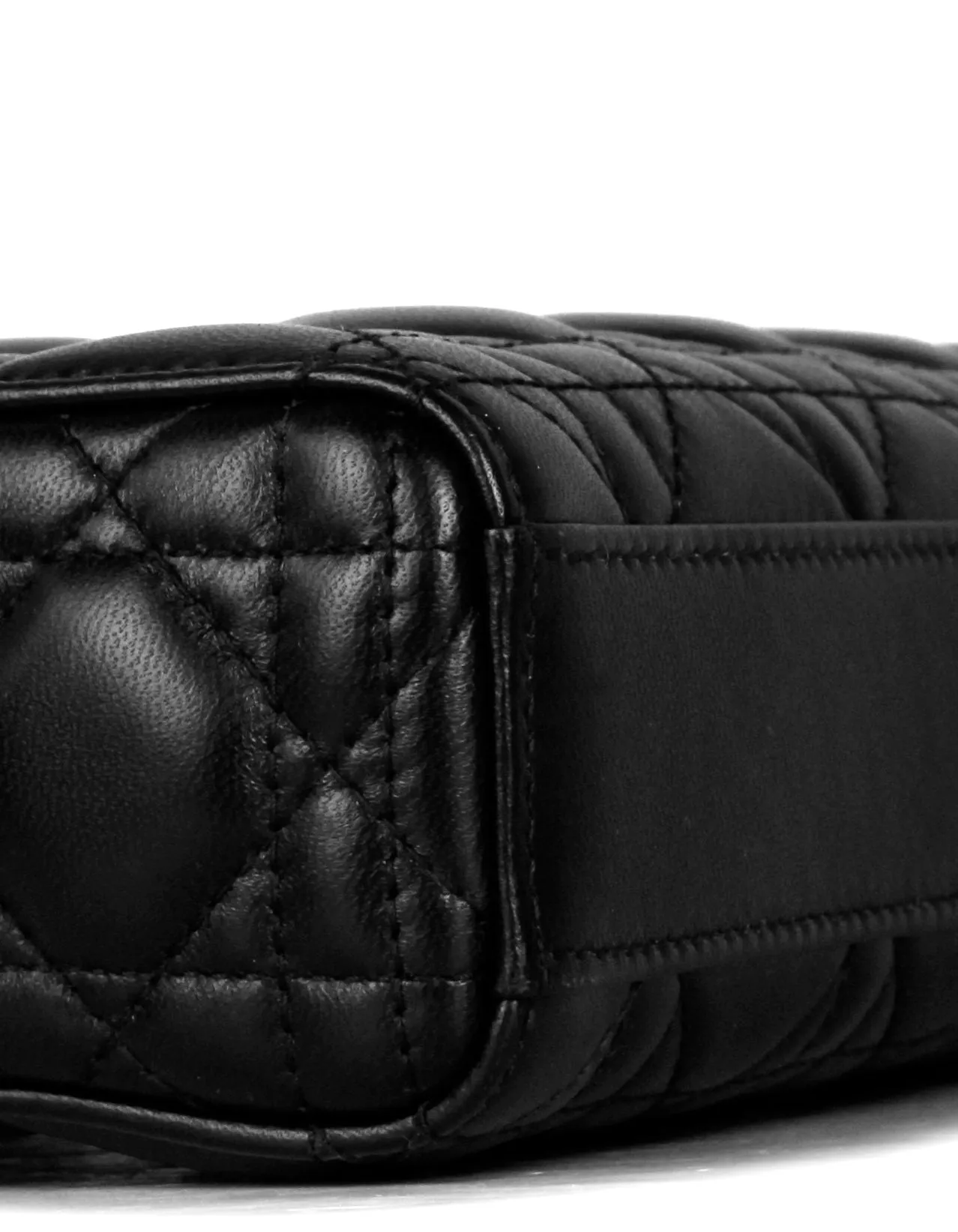 Christian Dior Black Cannage Lambskin Quilted Leather Lady D-Joy Bag
