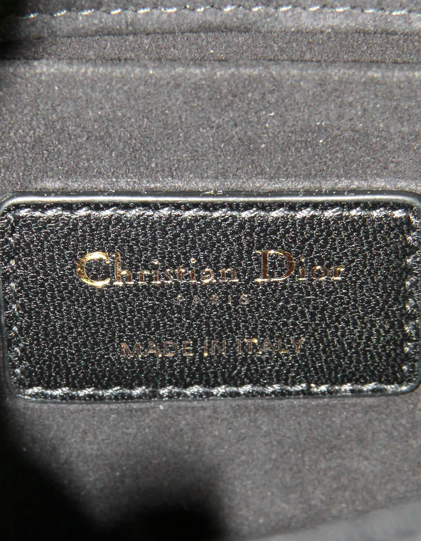 Christian Dior Black Cannage Lambskin Quilted Leather Lady D-Joy Bag