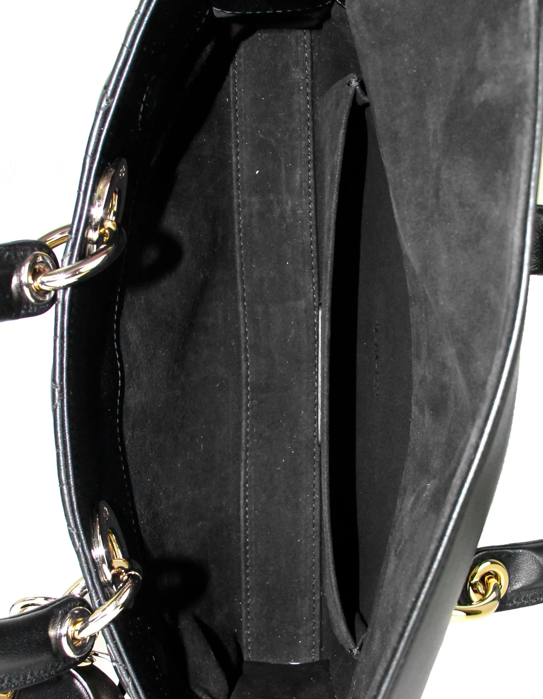 Christian Dior Black Cannage Lambskin Quilted Leather Lady D-Joy Bag