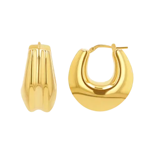 Chunky Deco Hoop Earrings