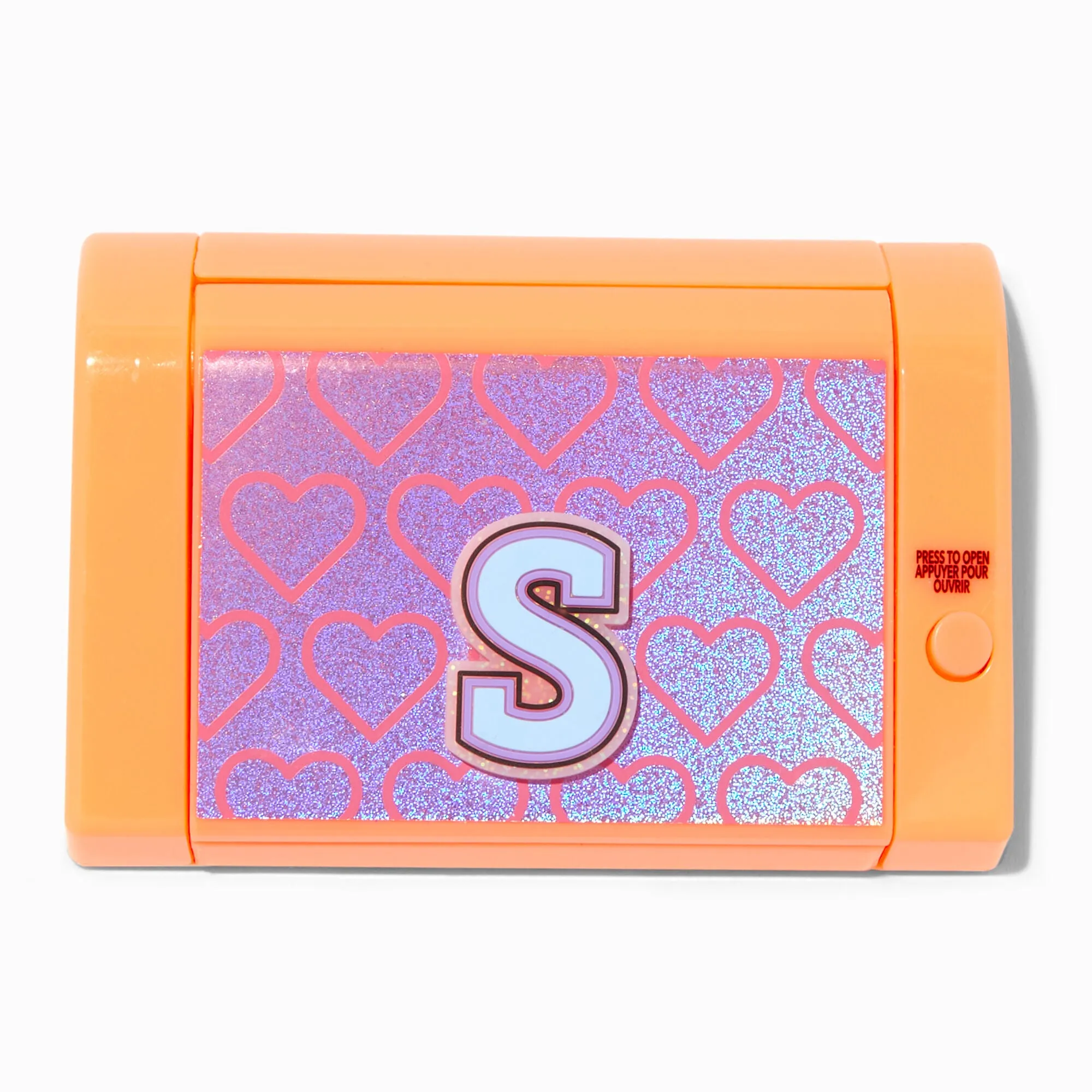 Claire's Varsity Initial Orange Mechanical Lip Gloss Set - S
