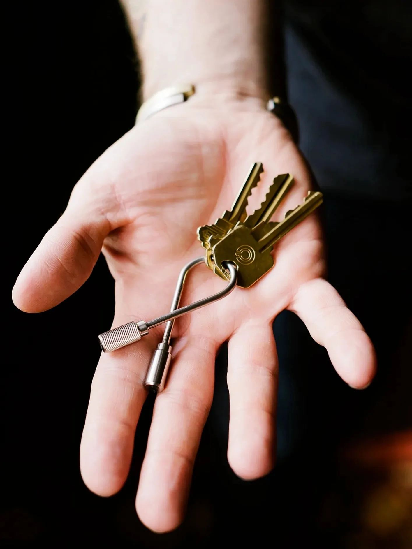 Closed Helix Keyring Stainless Steel