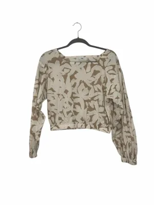 Closed Size Small Tan Print Pre-Owned Top- Ladies