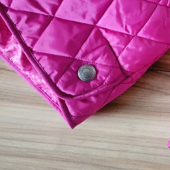 Coach 1941 Diamond Quilted Hack Collared Signature Jacket in Fuchsia Hot Pink
