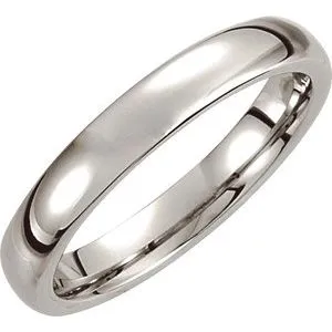 Cobalt 4 mm Slightly Domed Band Size 9