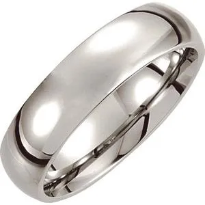 Cobalt 6 mm Low Domed Band Size 9