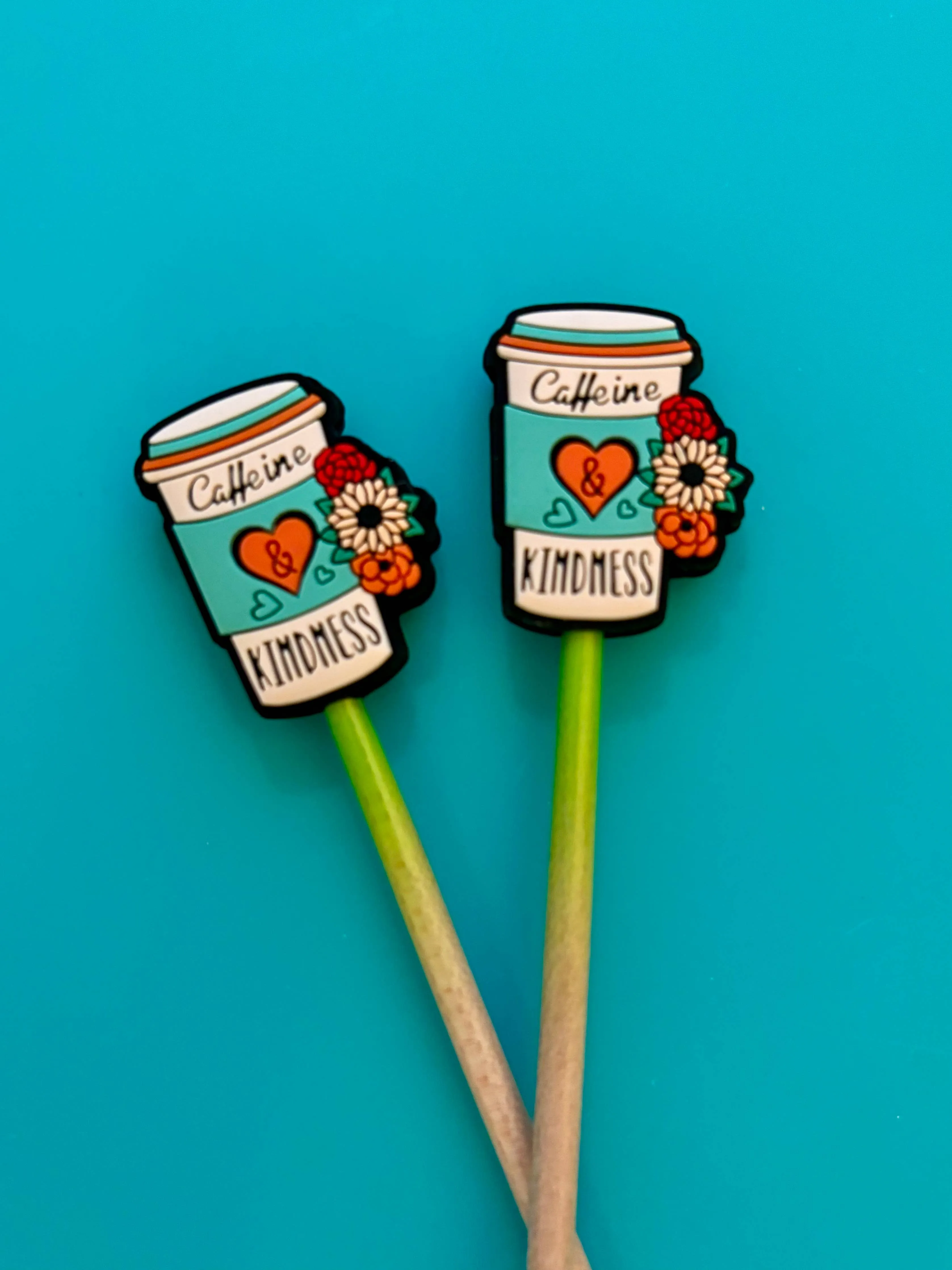 Coffee Needle Point Protectors Caffeine & Kindness