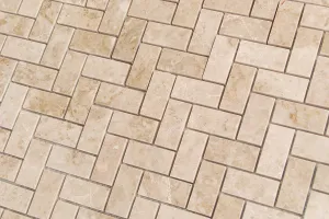 Crema Cappuccino Marble 2 X 2 Polished Mosaic Tiles - Premium Quality (LOT of 5 SHEETS)