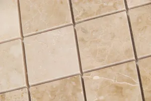 Crema Cappuccino Marble 2 X 2 Polished Mosaic Tiles - Premium Quality (LOT of 50 SHEETS)