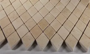 Crema Marfil Polished DIAMOND Marble Mosaic Tiles