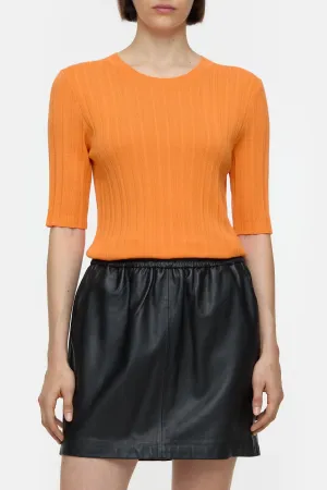 Crew Neck Half Sleeve - Orange