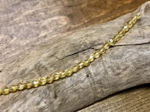 Czech Glass Fire Polished Bead Strand - Faceted Rounds - 5mm - 5”