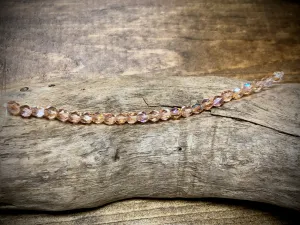 Czech Glass Fire Polished Bead Strand - Faceted Rounds - 5mm - 5”