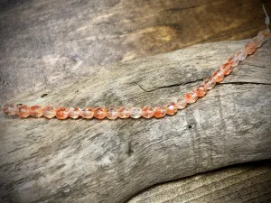 Czech Glass Fire Polished Bead Strand - Faceted Rounds - 5mm - 5”