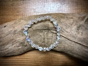 Czech Glass - Fire Polished Clear Faceted Rounds - 6mm