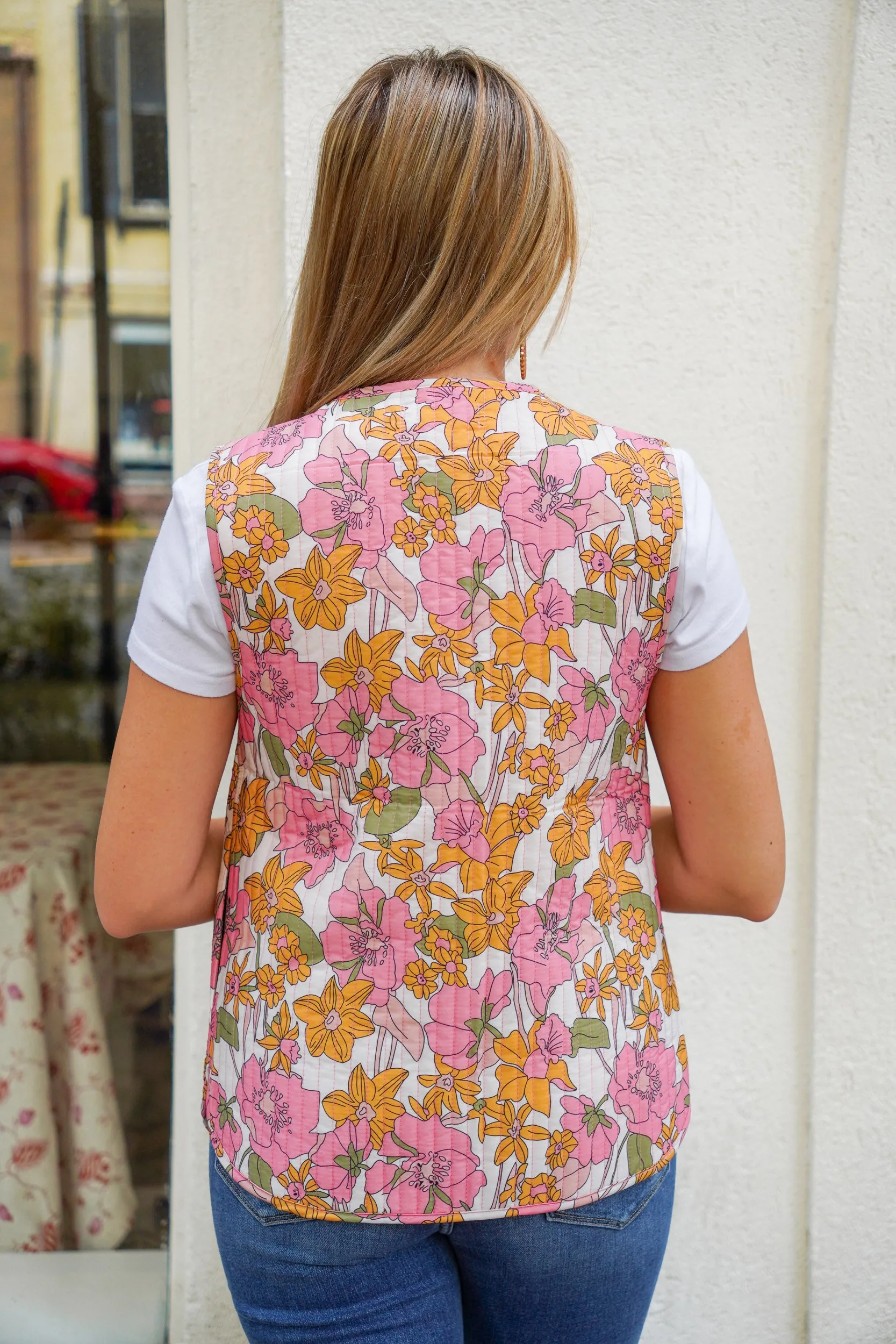 Dahlia Quilted Tie Vest