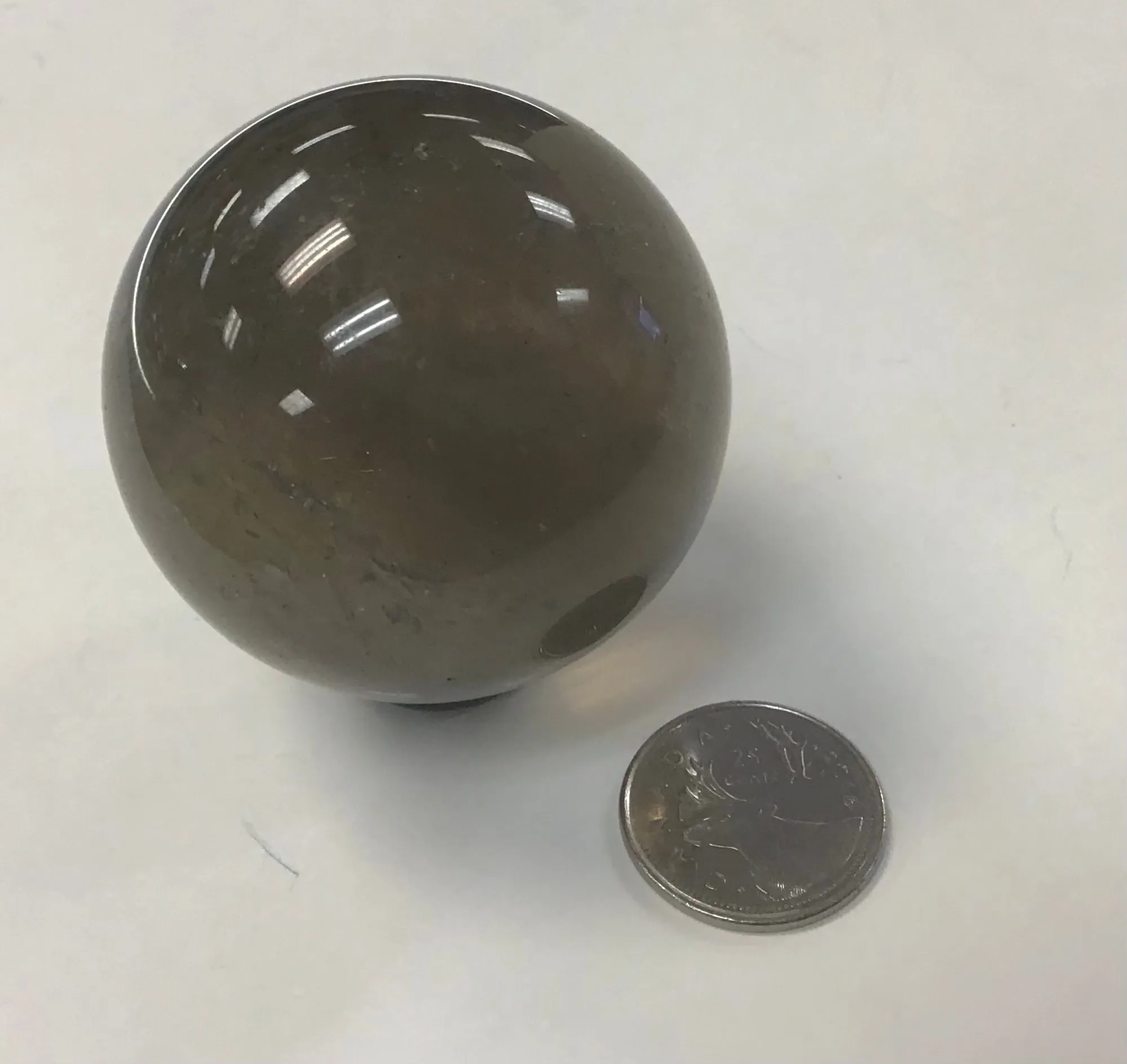 Dark Smoky Quartz Sphere, 2”
