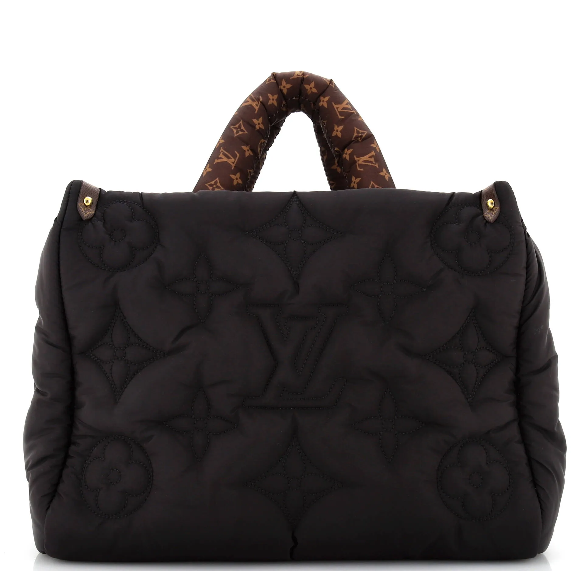 Designer Pillow OnTheGo Tote Monogram Quilted Econyl Nylon MM