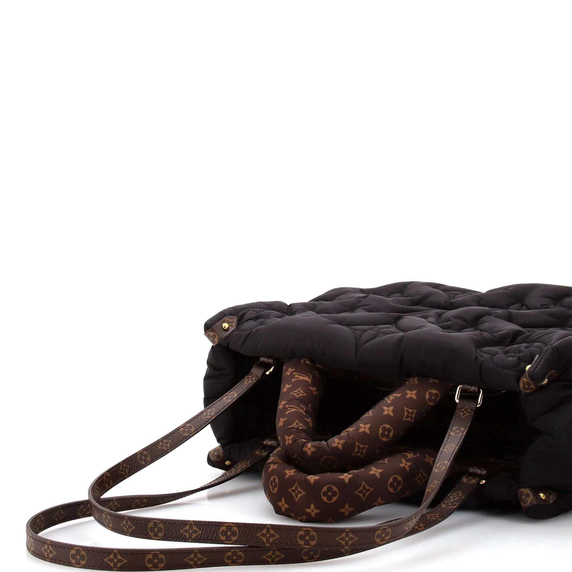 Designer Pillow OnTheGo Tote Monogram Quilted Econyl Nylon MM