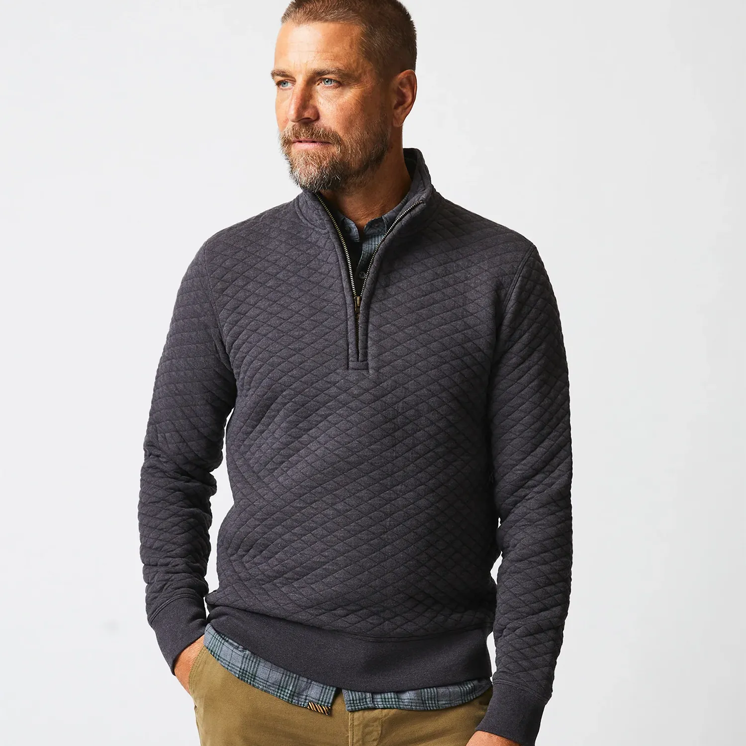 Diamond Quilt Half Zip