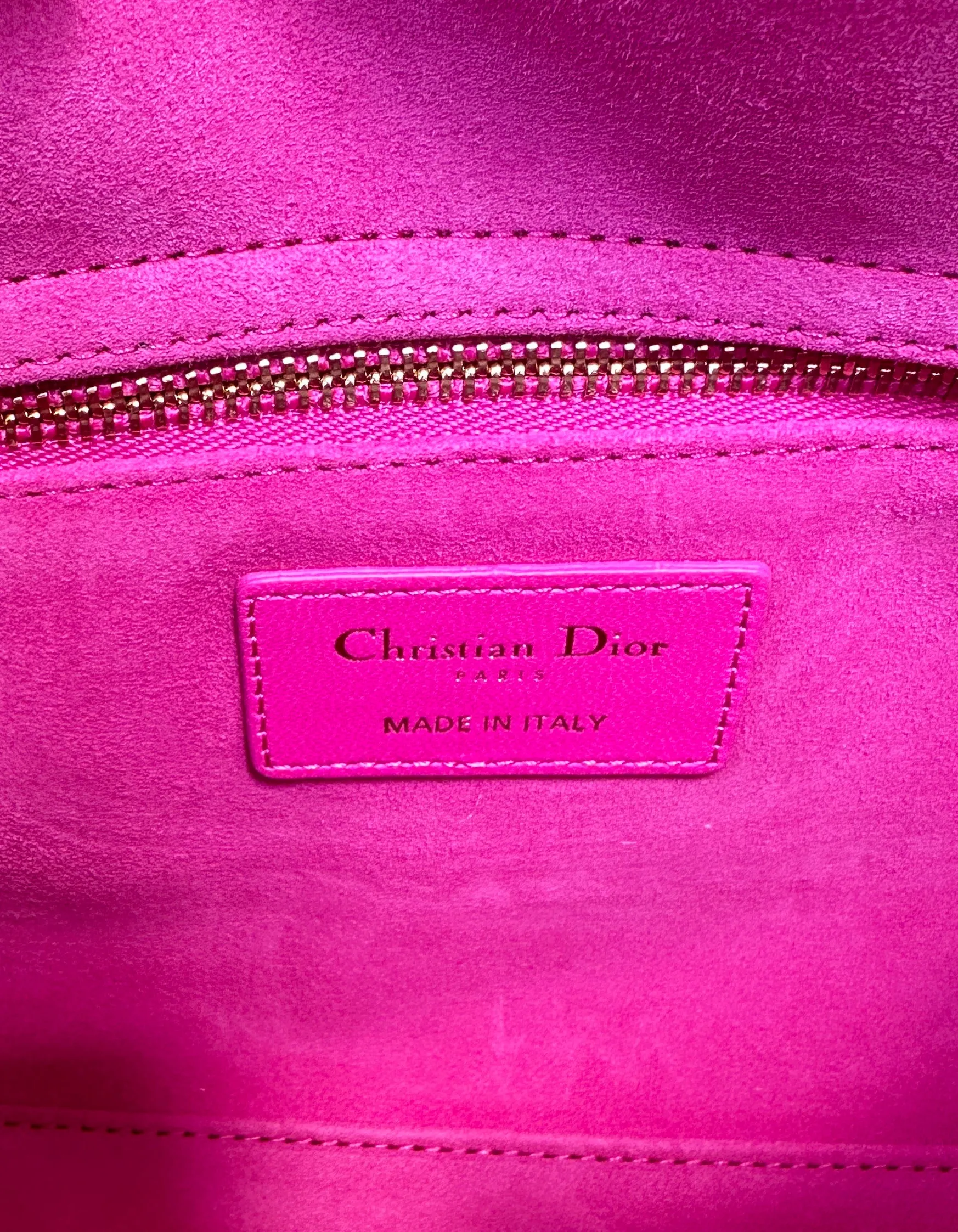 Dior 2023 Pink Leather My ABCDior Small Lady Dior Bag