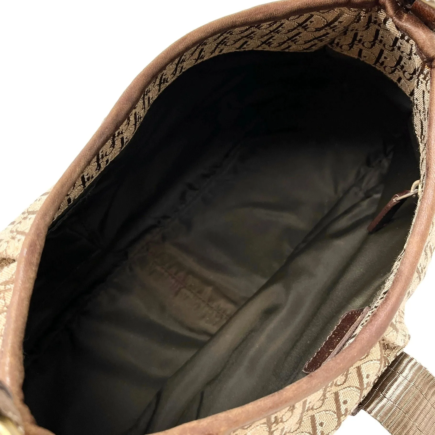 Dior Tan Logo Buckle Shoulder Bag