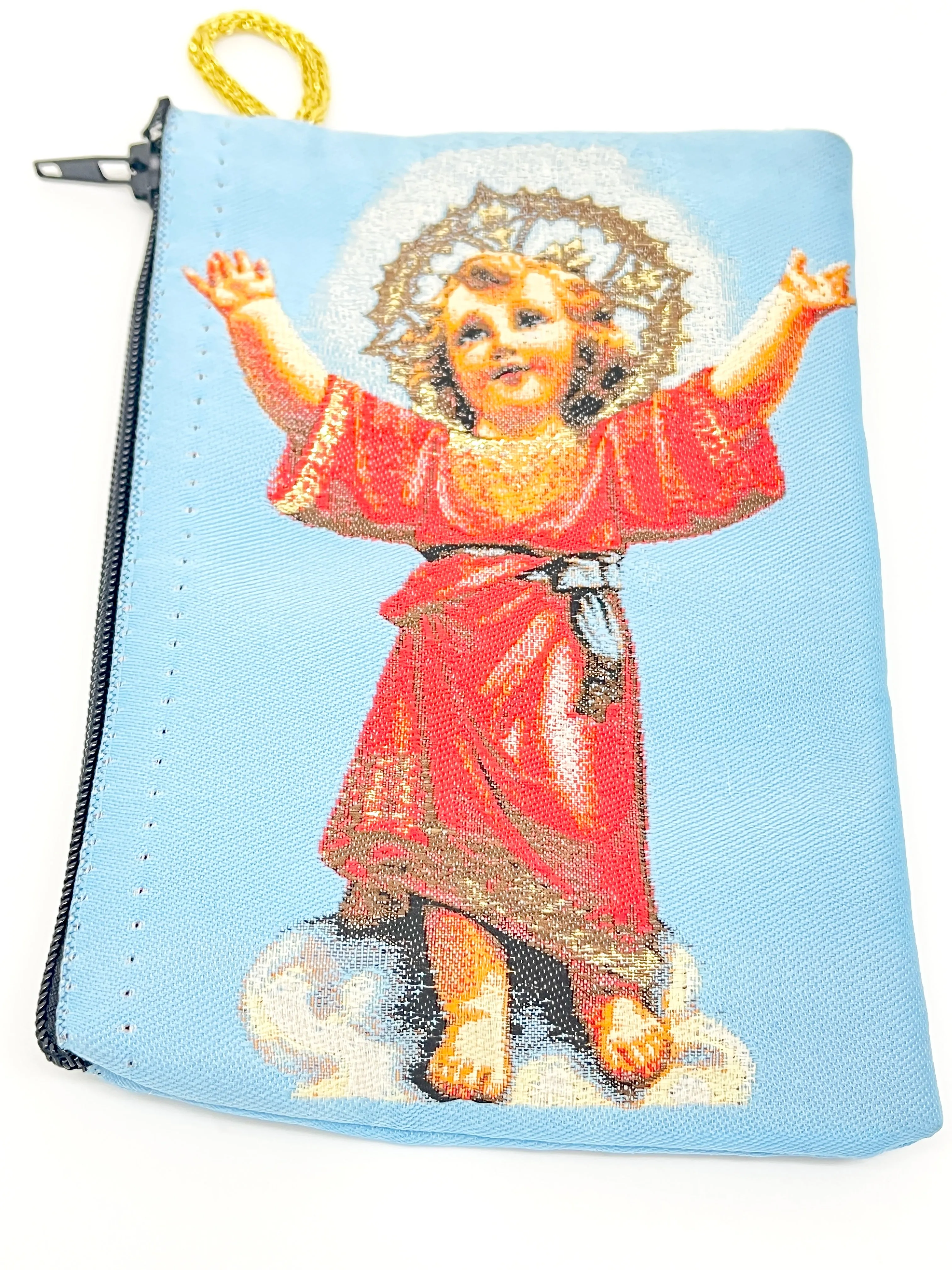 Divine Child Woven Tapestry Rosary Pouch 5 1/2"