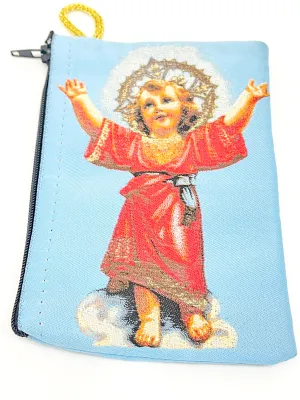 Divine Child Woven Tapestry Rosary Pouch 5 1/2"