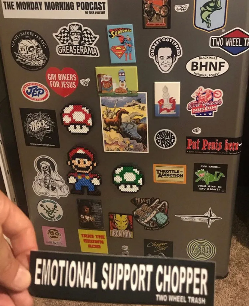 Emotional Support Chopper Sticker