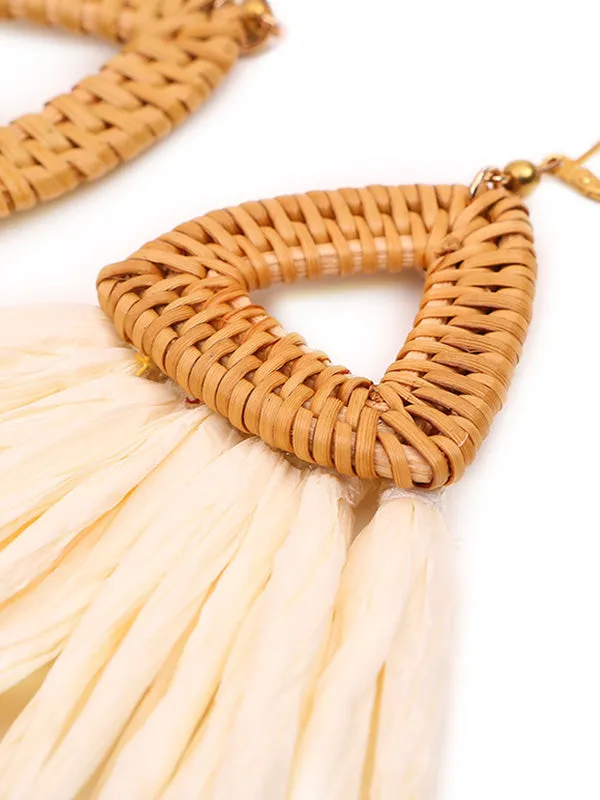 Ethnic Style Triangle Woven Earrings