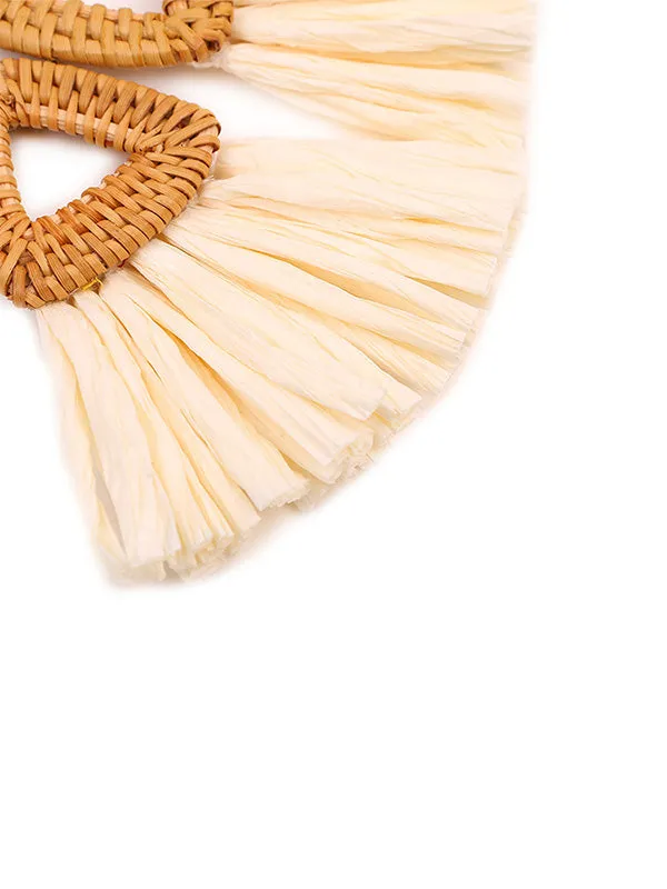 Ethnic Style Triangle Woven Earrings