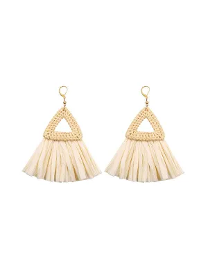 Ethnic Style Triangle Woven Earrings