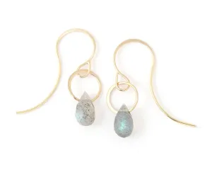 Extra Small Labradorite Single Drop Earrings