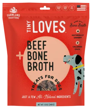 Farmland Traditions Tiny Loves Beef with Bone Broth 170g Soft Dog Treats