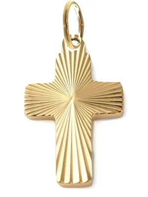 Farrah B Textured Cross Charm