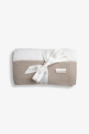 Fawn/White - Stripe Shawl