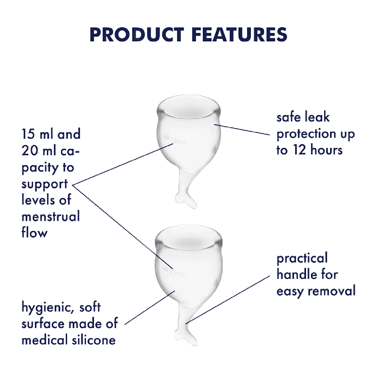 Feel Secure Menstrual Cup - Transparent