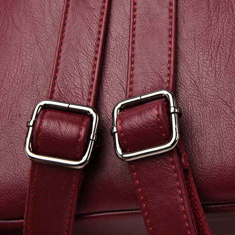Female Versatile Large Capacity Soft Leather Bags
