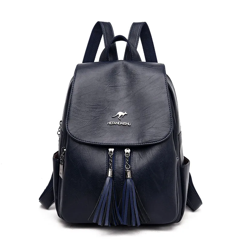 Female Versatile Large Capacity Soft Leather Bags