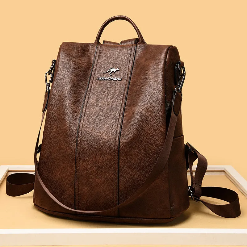 Female Versatile Large Capacity Soft Leather Bags