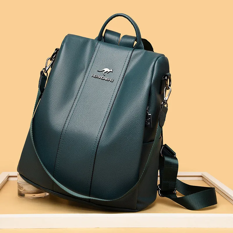 Female Versatile Large Capacity Soft Leather Bags
