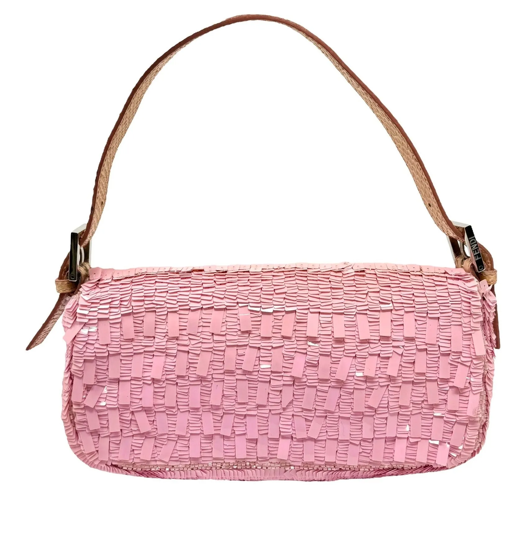 Fendi Pink Sequin Baguette