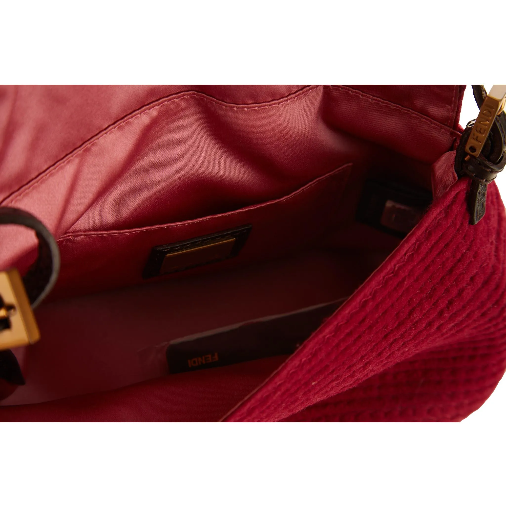 Fendi Red Flower Mini Mamma Baguette