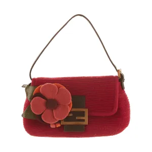 Fendi Red Flower Mini Mamma Baguette