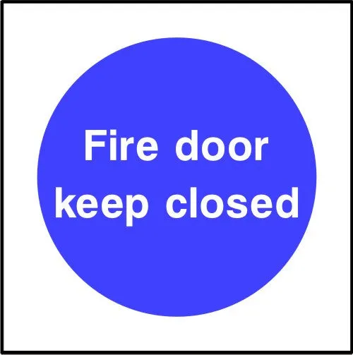 Fire door keep closed sign