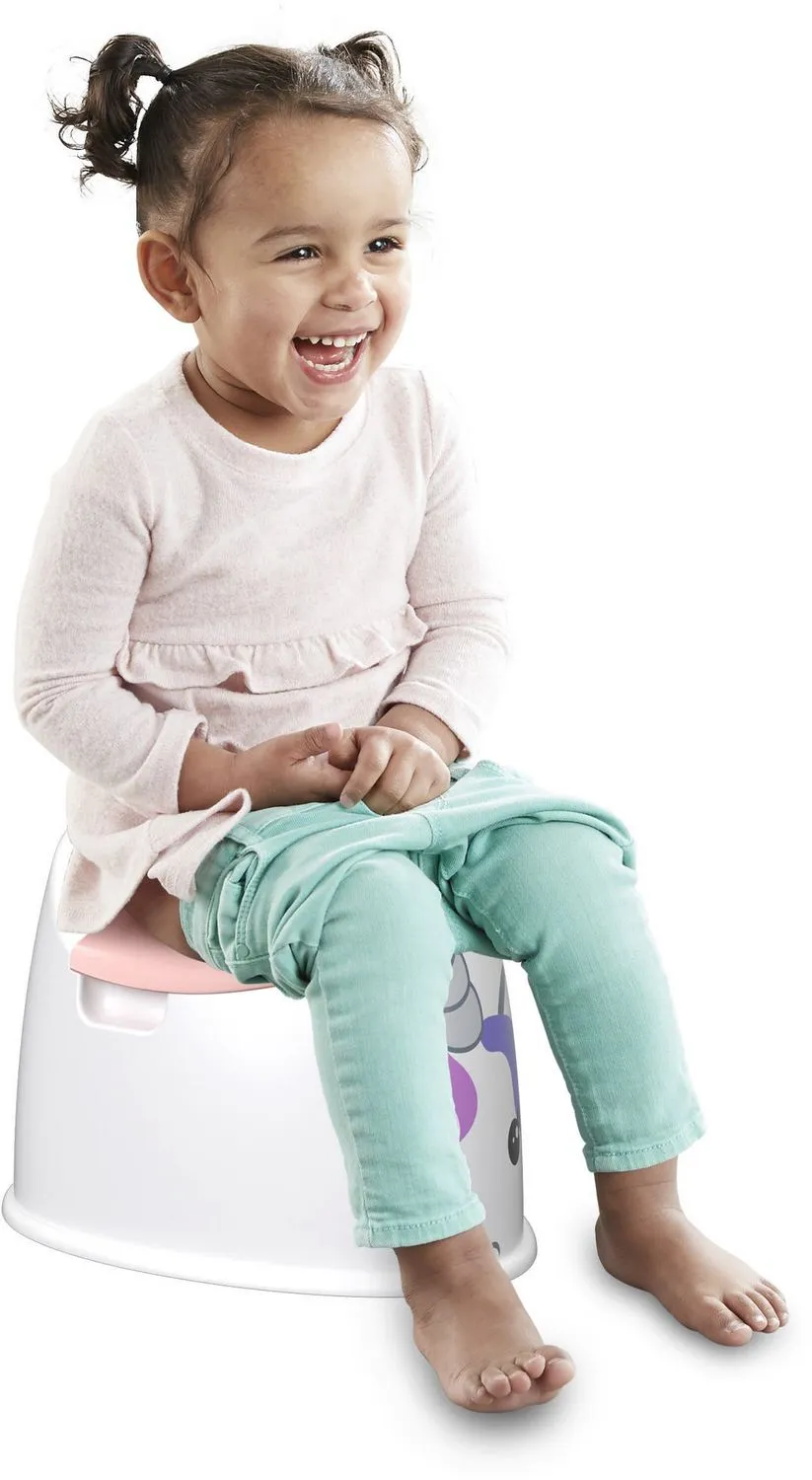 Fisher-Price Unicorn Potty - Friendly unicorn face encourages toddlers to sit & potty-train