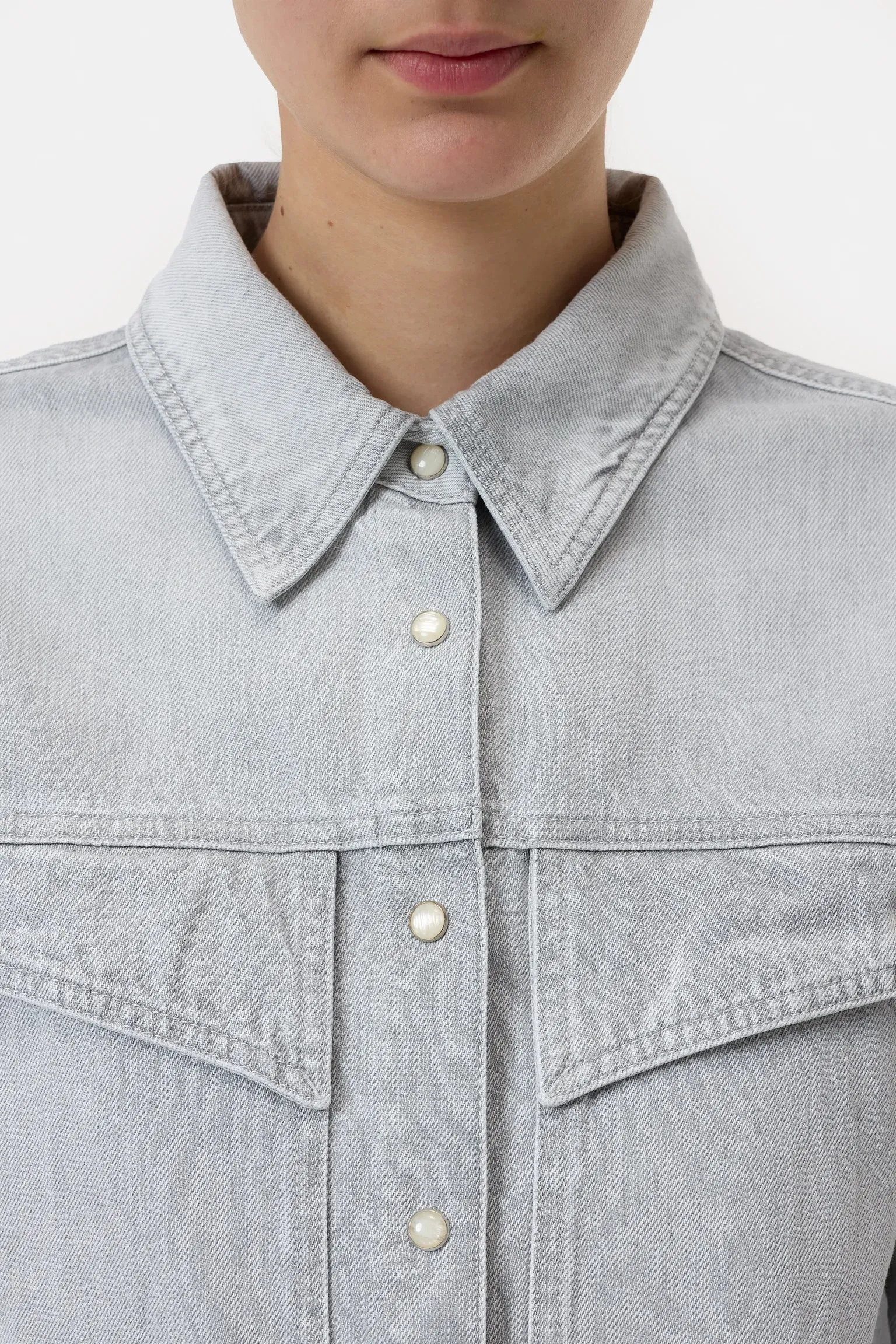 Fitted Utility Shirt Grey
